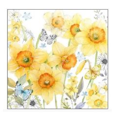  Ambiente Classic Daffodils papírszalvéta 25x25 cm - 20db-os