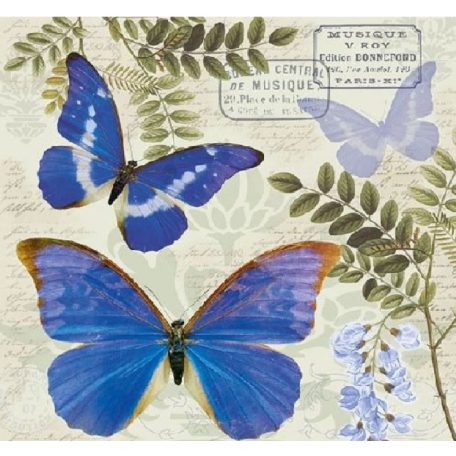 Ambiente papírszalvéta - Blue Morpho - 33x33 cm - 20 db/csomag