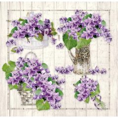 Ambiente Purple Bouquets papírszalvéta 33x33cm - 20db-os
