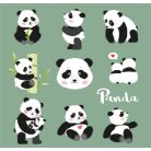Ambiente Panda Bears papírszalvéta 33x33cm - 20db-os