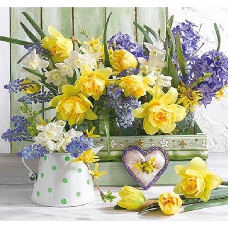Ambiente papírszalvéta - Mix Of Flowers - 33x33cm - 20 db/csomag