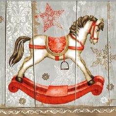 Ambiente átvilágítós gyertya - Rocking Horse - 8x7,5 cm