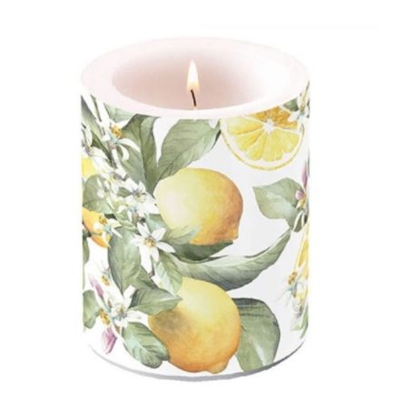 Ambiente átvilágítós gyertya - Limoni - 8x7,5 cm, 12x10 cm 