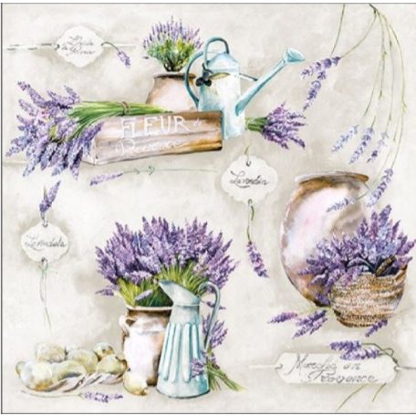 Ambiente papírszalvéta - Fleur de Provence - 33x33 cm - 20db/csomag