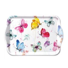   Ambiente műanyag kistálca - Butterfly Collection white - 13x21cm