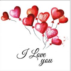   Ambiente papírszalvéta - Love Balloons - 33x33 cm - 20 db/csomag