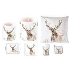   Ambiente átvilágítós gyertya - Antlers  - 8x7,5 cm, 10x10 cm