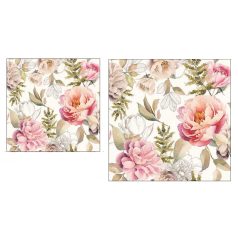   Ambiente papírszalvéta - Peonies composition cream - 25x25 cm, 33x33 cm - 20 db/csomag