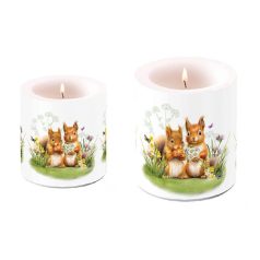    Ambiente átvilágítós gyertya - Little squirrels - 8x7,5 cm, 10x10 cm
