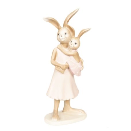 Clayre & Eef - Húsvéti mamanyúl gyereknyuszival - 11x8x26 cm