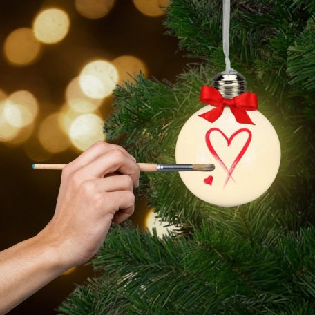 Világítós díszíthető gömb - 8 cm