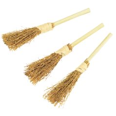 Seprű dekor - 9,5 cm -  3 db/csomag