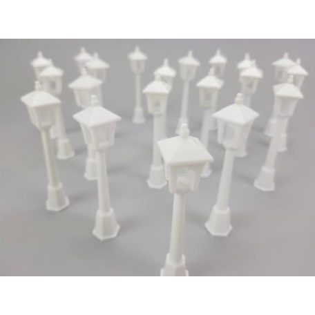 Kandeláber dekoráció fehér műanyag - 10 cm