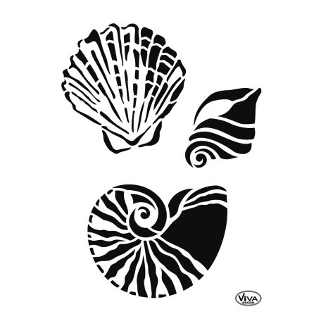 Kagyló stencil - 21x29,7 cm 