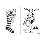 Viva Decor stencil - Karácsonyi zokni+szarvas