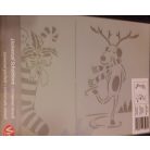 Viva Decor stencil - Karácsonyi zokni+szarvas