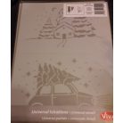 Viva Decor stencil - Tél táj - 21x29,7 cm