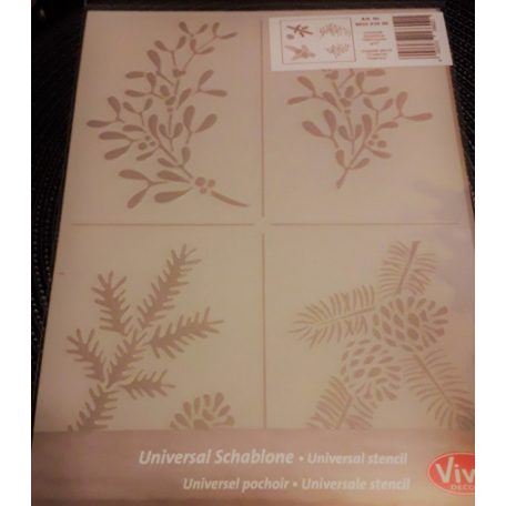 Viva Decor stencil - Karácsonyi zöld - 21x29,7 cm