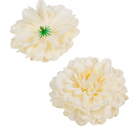 Dália virágfej - Krém - 11cm - 12 db/csomag
