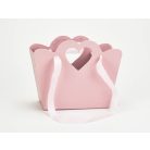 Táska doboz szíves füllel - Rózsaszín - 10x24,5 cm