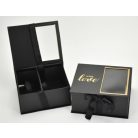 Virág-ajándék doboz fekete - 2db-os szett 