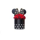 Pöttyös doboz beszúrós masnis fülekkel - fekete 3db-os szett