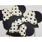 Pöttyös doboz beszúrós masnis fülekkel - fehér -  3db-os szett