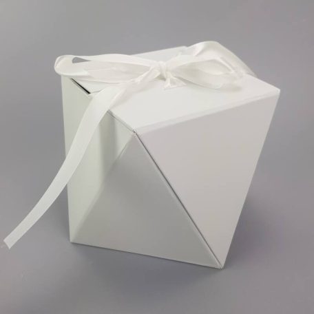 Sokoldalú papírdoboz - Fehér - 18,5x18,5x13,5 cm