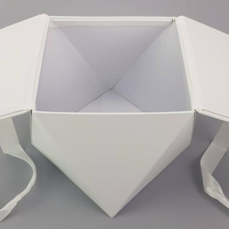 Sokoldalú papírdoboz - Fehér - 18,5x18,5x13,5 cm