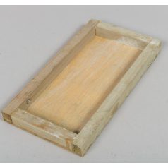 Fa tálca - Natúr mosott - 28x15 cm 