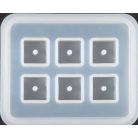 Szilikon öntőforma műgyantához, Fimo-hoz - gyöngy, kocka 