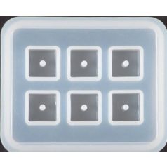   Szilikon öntőforma műgyantához, Fimo-hoz - gyöngy, kocka 