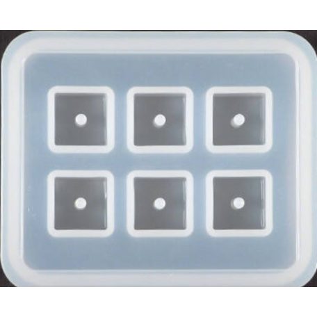 Szilikon öntőforma műgyantához, Fimo-hoz - gyöngy, kocka 