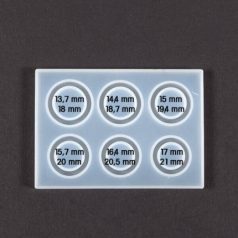 Szilikon öntőforma műgyantához - gyűrűk, 6 méret