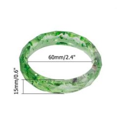   Szilikon öntőforma műgyantához - karkötő, fazettált, 6 cm, széles