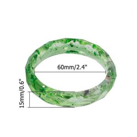 Szilikon öntőforma műgyantához - karkötő, fazettált, 6 cm, széles