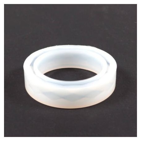 Szilikon öntőforma műgyantához - karkötő, fazettált, 6 cm, széles