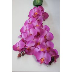 Lila három szárú mű orchidea, levelekkel - 90 cm