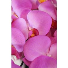 Lila három szárú mű orchidea, levelekkel - 90 cm