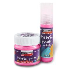 Pentart, textilfesték, metál pink- 20 ml, 50 ml