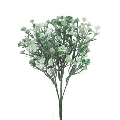 Kis virágú hamvas műzöld - Fehér - 30 cm