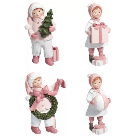 Karácsonyi gyermek figura - 4 féle - 10 cm