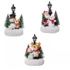 Téli jelenet - LED-es - 15 cm