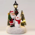 Téli jelenet - LED-es - 15 cm