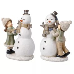 Hóember gyerekkel - 17 cm