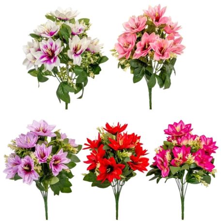Clametis csokor - 9 virágos mix - 44 cm