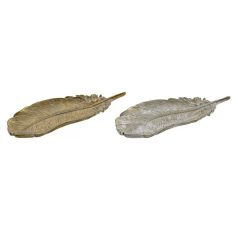 Tálca műgyanta, tollas 2 féle - 26,7x11x2,2 cm