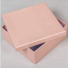 Papir doboz négyzetes mályva - 7x18x18cm 