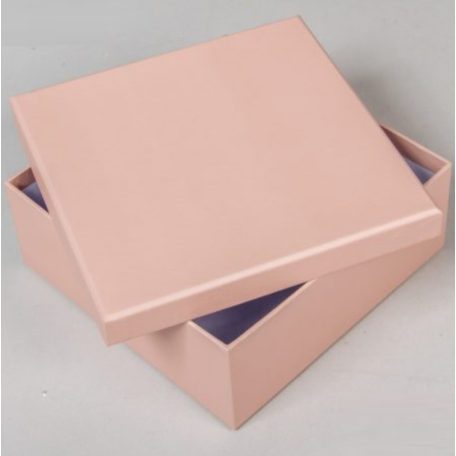 Papir doboz négyzetes mályva - 7x18x18cm 