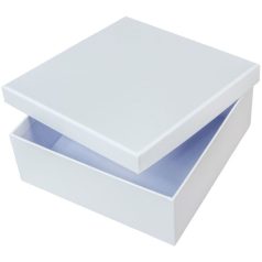 Papir doboz négyzetes - Fehér - 7x18xx18 cm